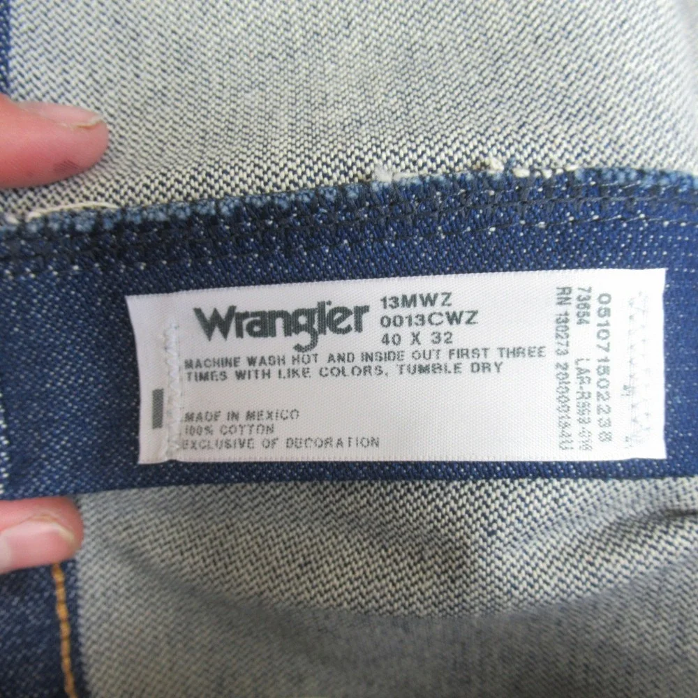 Wrangler Jeans Men's 40x32‎ Blue Denim Cowboy Cut Wide Leg Relaxed 13MWZ VTG NEW
